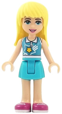 Stephanie, Medium Azure Skirt, Medium Azure and White Top